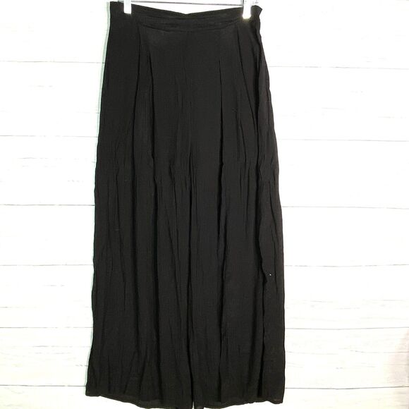 Talulah Black Wide Leg Cropped Pants Women’s Size Large High Rise - Picture 1 of 6